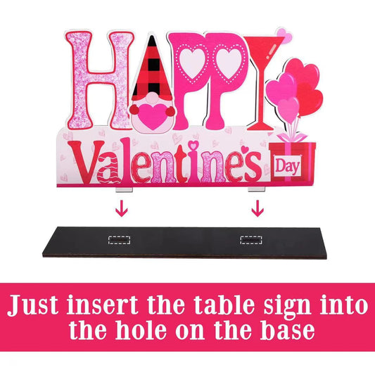 Valentine's Day Decoration Romantic Love Layered Tray Wooden Decoration - Seasonal & Holiday Decorations | Buy Online in UK