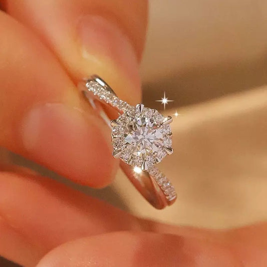 Buy Six-Prong Imitation Diamond Ring for Women | Classic Engagement Style UK in UK - High Quality Rings
