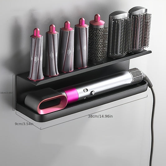 Wall Mounted Adhesive Curling Iron Hair Straightener Dryer Holder Storage Rack--Insert The Product - Bathroom Accessory Mounts | Buy Online in UK