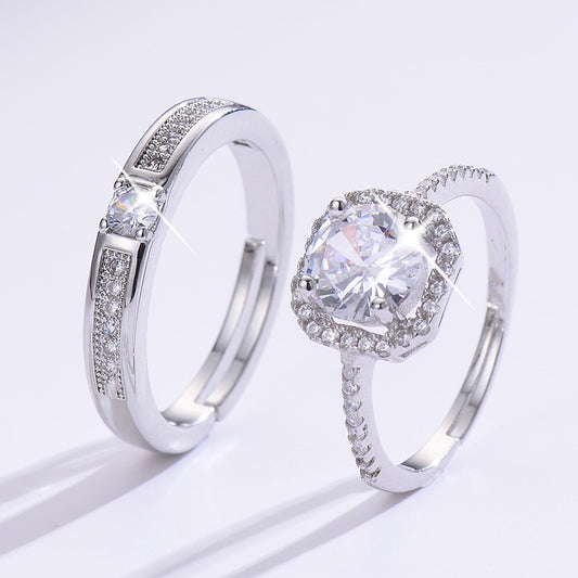 Buy Silver Plated Rings for Men & Women – Stylish Adjustable Couple Band Jewelry in UK - High Quality Rings