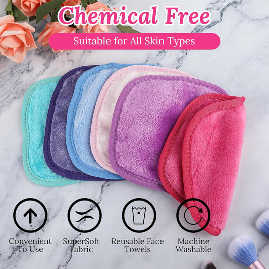 Soft Microfiber Face Cleansing Cloth Fast Drying Washclothface (6 Colors) - Makeup Removers | Buy Online in UK