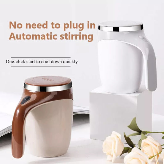 Rechargeable Automatic Stirring Cup – Electric Magnetic Self‑Stirring Coffee & Milkshake Mixer - Milk Frothers & Steamers | Buy Online in UK