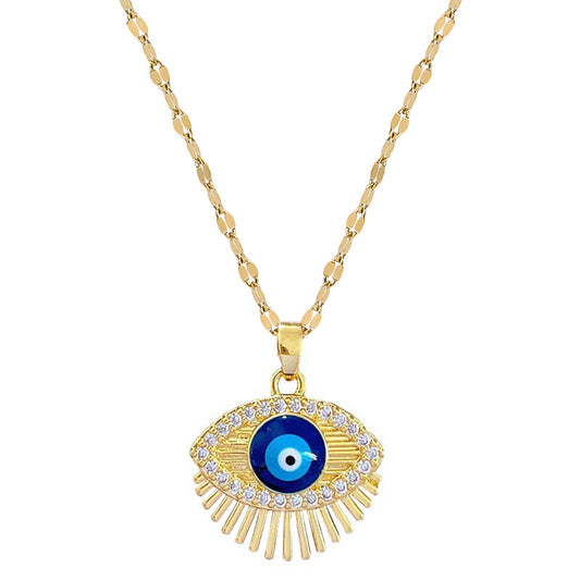 Eyelash Eye Light Luxury Wedding Necklace