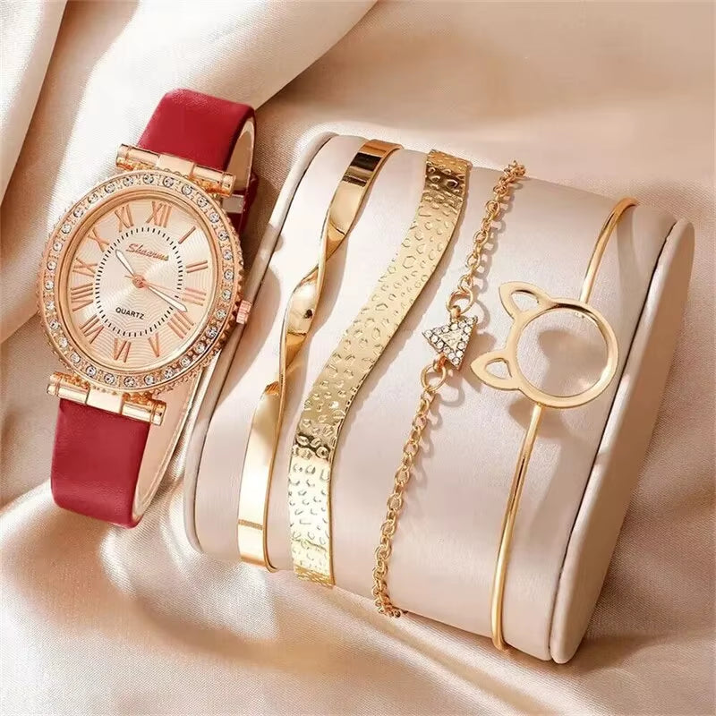 Women'S Fashion Quartz Watch Luxury Leather Band Analog Wristwatch Ladies - Watches | Buy Online in UK