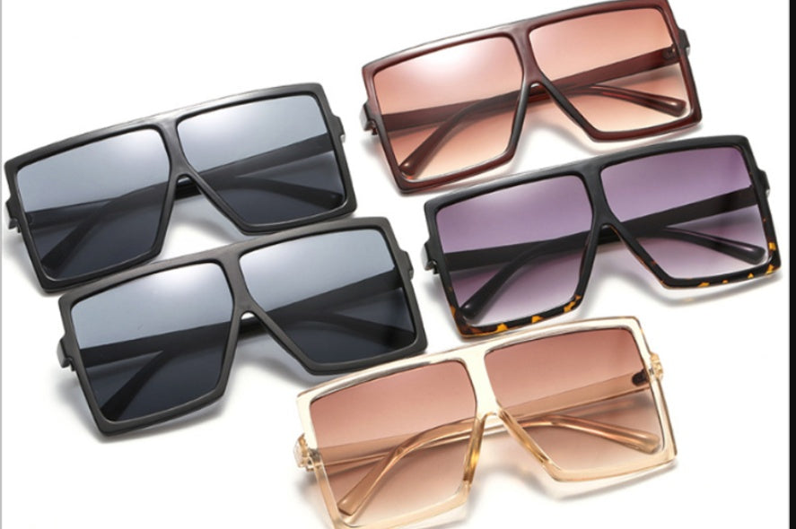 Oversized Square Flat Top Women Very Lrge Ladies Fashion - Sunglasses | Buy Online in UK