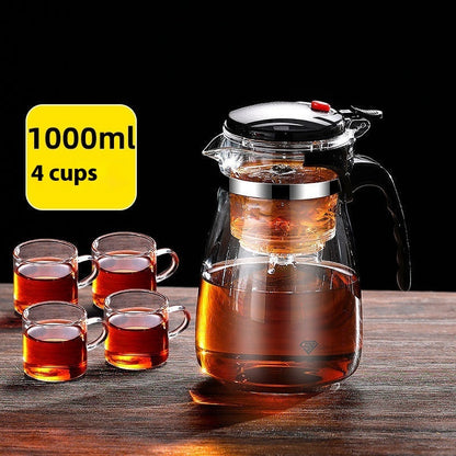High Temperature Resistant Elegant Household One-click Filtering Tea Cup - Teapots | Buy Online in UK