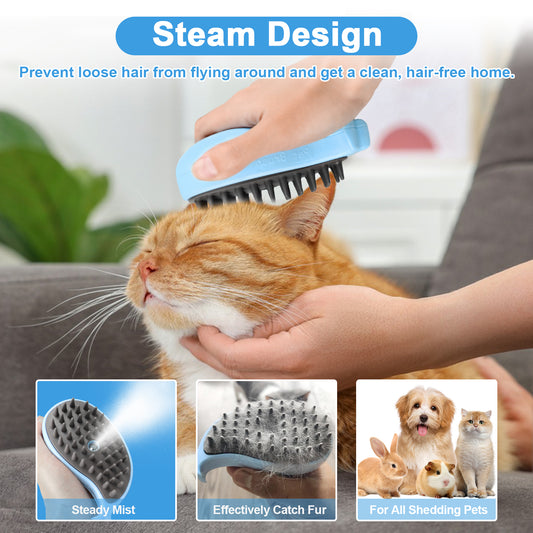 Steamy Cat Brush For Indoor Cats, Pet Steamer For Dogs - | Buy Online in UK