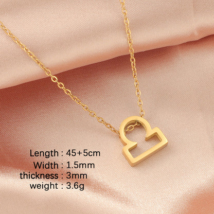 12 Zodiac Sign Collarbone Chain Necklace for Women