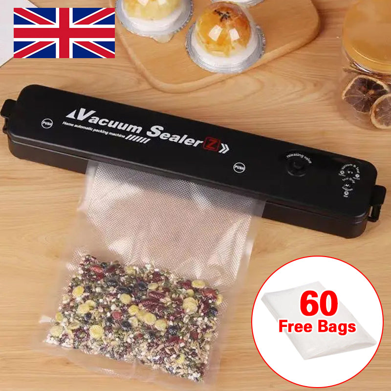 Vacuum Food Sealer Automatic Manual Sealer With 60 Bags UK - Vacuum Sealers | Buy Online in UK
