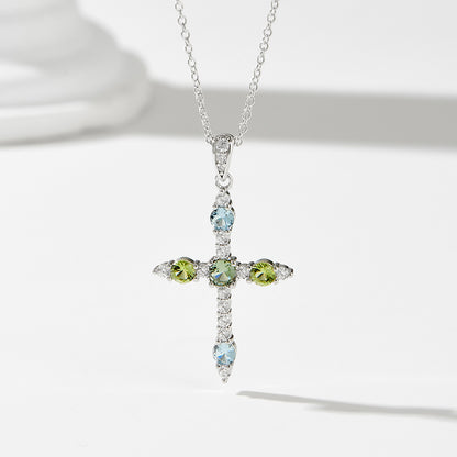 Buy Cross Pendant Necklace with Zircon for Women | Sparkling Faith Jewelry UK in UK - High Quality Necklaces
