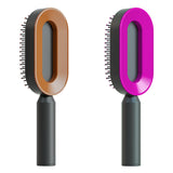 Self-Cleaning Hair Brush for Women – One-Key Cleaning, Anti-Static Hair Loss Comb - Hair Combs | Buy Online in UK