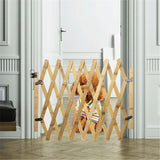 Retractable Wooden Dog Gate Pet Baby Safety Fence Barrier Doorways Stairs Garden - Fences & Gates | Buy Online in UK