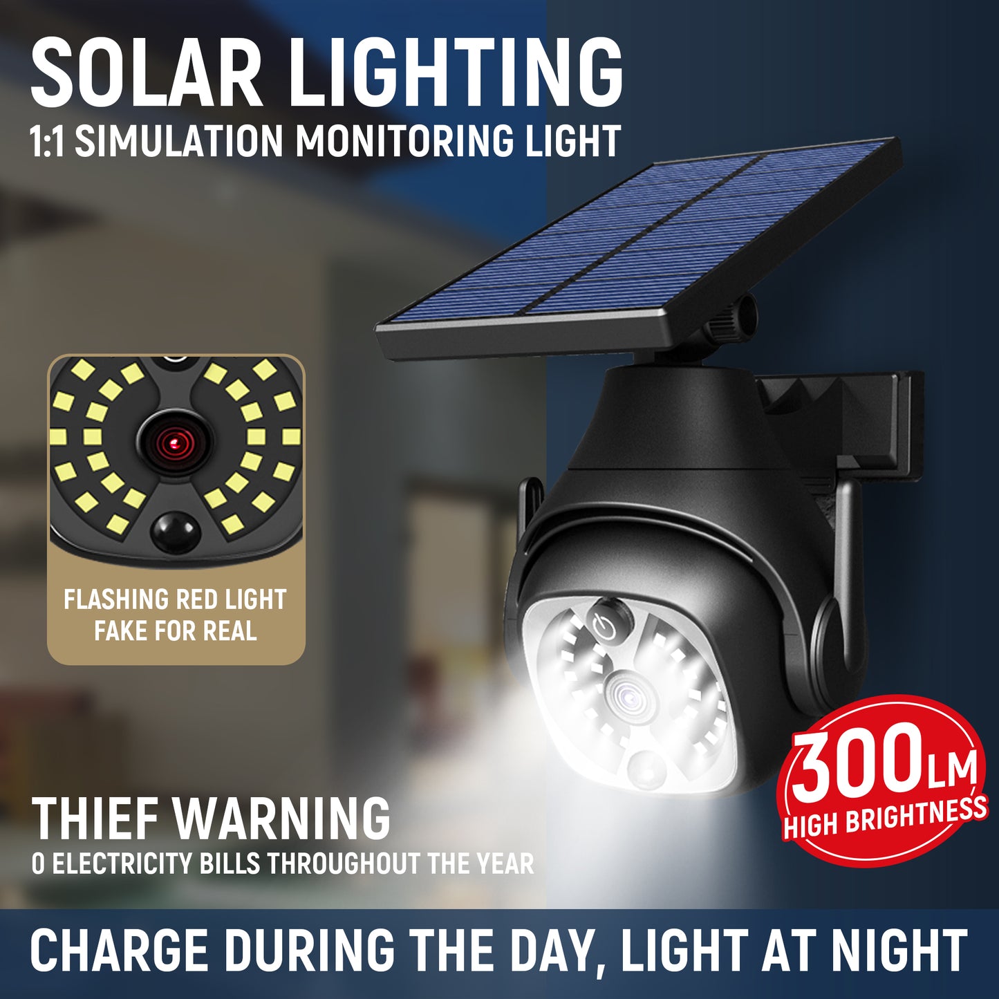 Solar Powered Outdoor Courtyard Lights, Household Lighting Lights Human Sensing Lights Outdoor Waterproof Street Lights Balcony Solar Wall Lights