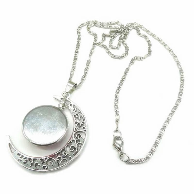 12 Constellation Zodiac Sign Moon Glass Necklace