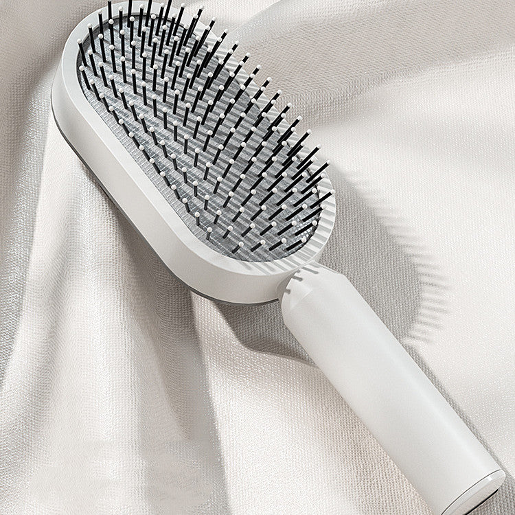 Self-Cleaning Hair Brush for Women – One-Key Cleaning, Anti-Static Hair Loss Comb - Hair Combs | Buy Online in UK