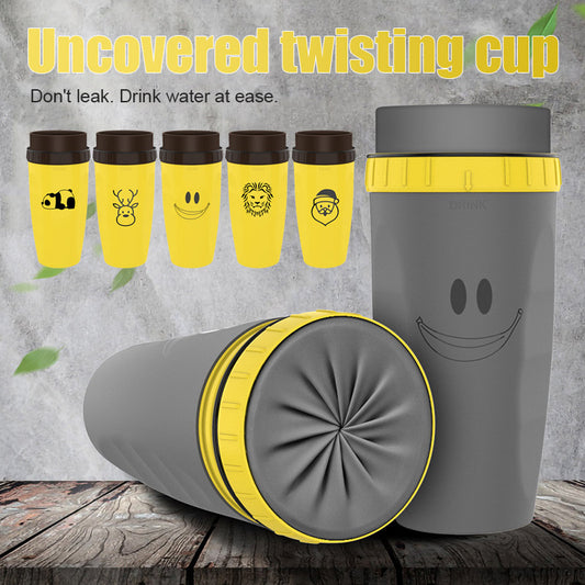 Portable Twist Tumbler – Double‑Insulated No‑Cover Cup with Straw for Children & Adults - Tumblers | Buy Online in UK