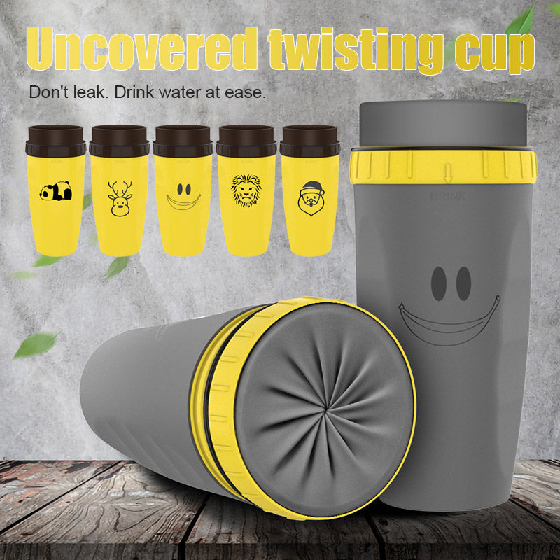 Portable Twist Tumbler – Double‑Insulated No‑Cover Cup with Straw for Children & Adults - Tumblers | Buy Online in UK