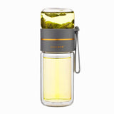 Double Wall Glass Water Bottle with Tea Infuser – Leakproof - Water Bottles | Buy Online in UK