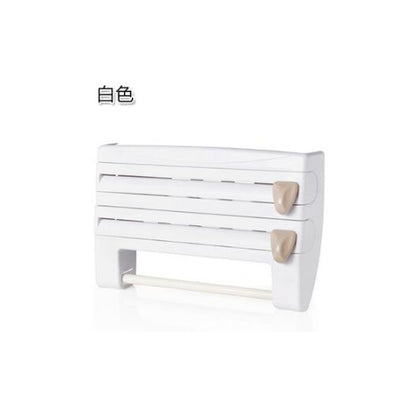 4‑in‑1 Kitchen Roll Holder Dispenser – Foil, Film & Tissue Organizer with Built‑In Cutters - Paper Towel Dispensers | Buy Online in UK