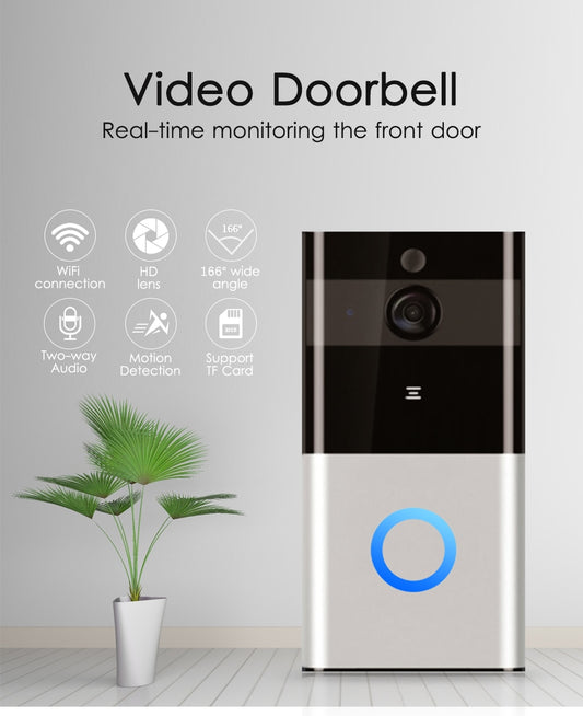 Marlboze 720P WiFi Visual Doorbell – Wireless Intercom & Motion Detection - Home Alarm Systems | Buy Online in UK