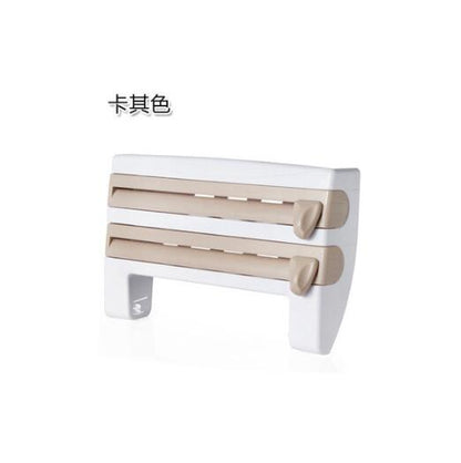 4‑in‑1 Kitchen Roll Holder Dispenser – Foil, Film & Tissue Organizer with Built‑In Cutters - Paper Towel Dispensers | Buy Online in UK