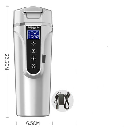 Smart Touch Heating Travel Bottle – Portable Digital Display Insulated Car Cup for Hot Water & Drinks - Beverage Warmers | Buy Online in UK