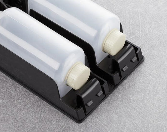 Plastic Wall Mount Soap Dispenser Black Bathroom Shower Shampoo 350ml - | Buy Online in UK