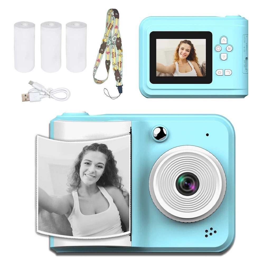 Thermal Print Camera HD 1080P Photo Printing Camera With 3 Rolls Print Paper - Pretend Electronics | Buy Online in UK