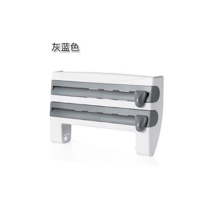 4‑in‑1 Kitchen Roll Holder Dispenser – Foil, Film & Tissue Organizer with Built‑In Cutters - Paper Towel Dispensers | Buy Online in UK