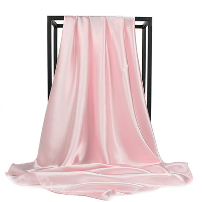 Satin Imitation Silk Scarf Shawl Ladies Headscarf