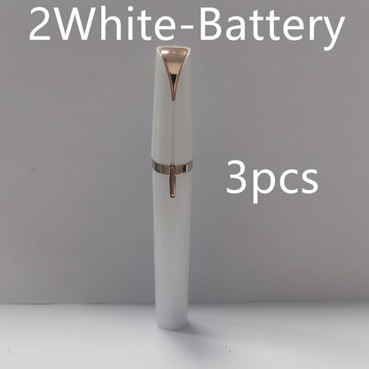 Mini Electric Eyebrow Trimmer & Lipstick Brows Pen – Painless Hair Remover with LED Light - Trimmers | Buy Online in UK
