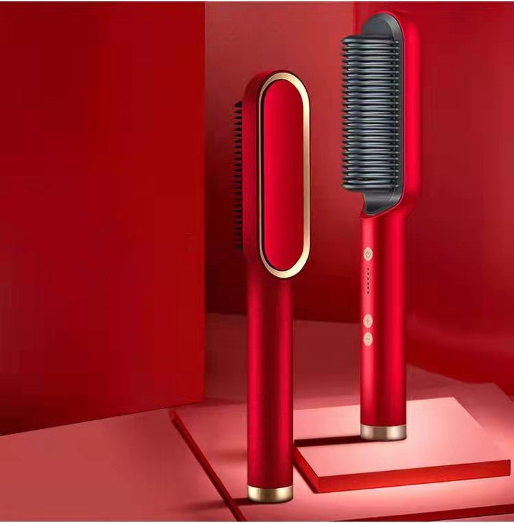 New 2-in-1 Hair Straightener & Curling Tong – Dual-purpose Electric Hair Brush - Straightening Brushes | Buy Online in UK