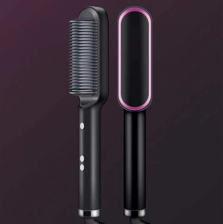 New 2-in-1 Hair Straightener & Curling Tong – Dual-purpose Electric Hair Brush - Straightening Brushes | Buy Online in UK
