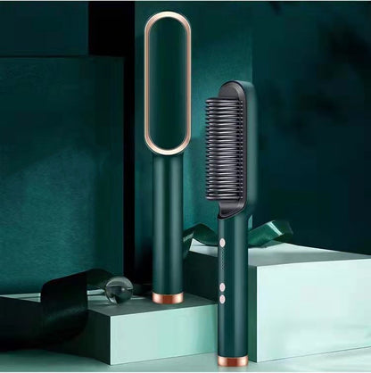 New 2-in-1 Hair Straightener & Curling Tong – Dual-purpose Electric Hair Brush - Straightening Brushes | Buy Online in UK