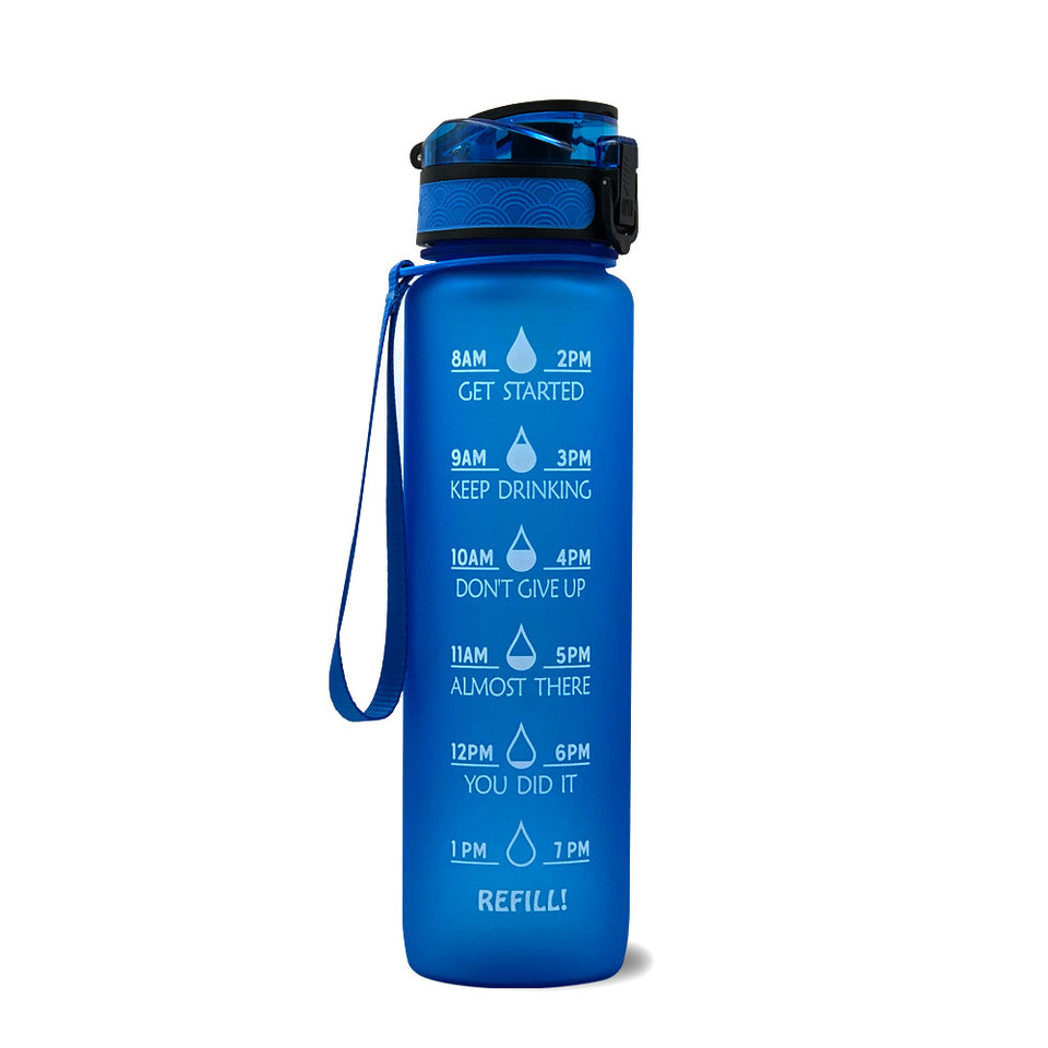 1L Tritan Motivational Water Bottle with Time Marker – Leakproof Sports Bottle (UK) - Water Bottles | Buy Online in UK