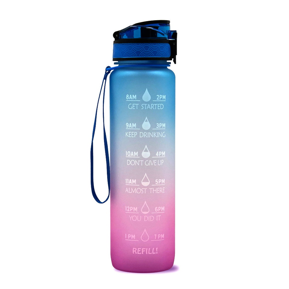 1L Tritan Motivational Water Bottle with Time Marker – Leakproof Sports Bottle (UK) - Water Bottles | Buy Online in UK