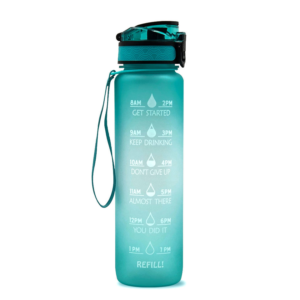 1L Tritan Motivational Water Bottle with Time Marker – Leakproof Sports Bottle (UK) - Water Bottles | Buy Online in UK