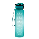 1L Tritan Motivational Water Bottle with Time Marker – Leakproof Sports Bottle (UK) - Water Bottles | Buy Online in UK