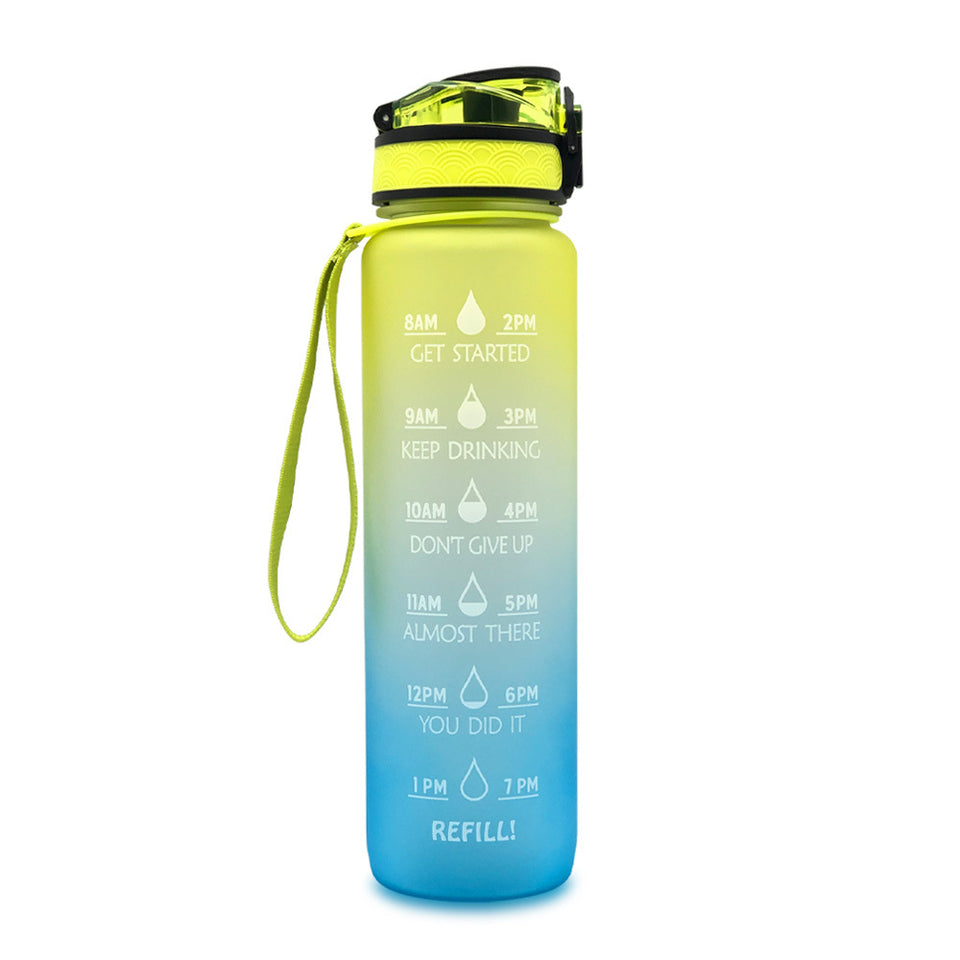 1L Tritan Motivational Water Bottle with Time Marker – Leakproof Sports Bottle (UK) - Water Bottles | Buy Online in UK