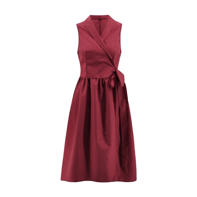 Dies Midi Dress Casual Sleeveless Belt Dress Female New - Dresses | Buy Online in UK