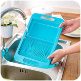 Multifunction Kitchen Chopping Board with Sink & Drain Basket – 3‑in‑1 Cutting, Washing & Storage Tool - Cutting Boards | Buy Online in UK