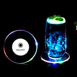 LED Glow Crystal Coaster – Acrylic Luminous Light‑Up Base for Bar, Cocktail & Mug Display - Coasters | Buy Online in UK