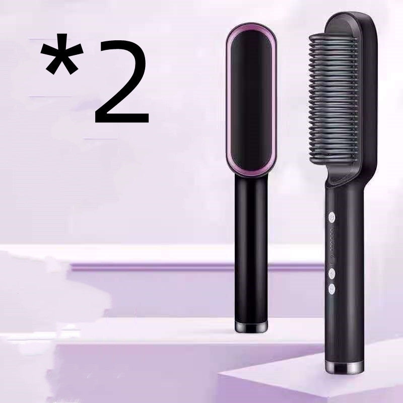 New 2-in-1 Hair Straightener & Curling Tong – Dual-purpose Electric Hair Brush - Straightening Brushes | Buy Online in UK