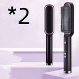 New 2-in-1 Hair Straightener & Curling Tong – Dual-purpose Electric Hair Brush - Straightening Brushes | Buy Online in UK