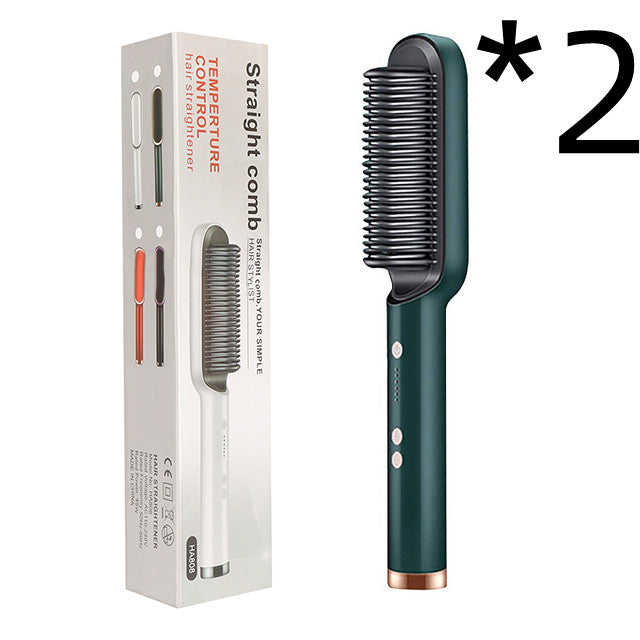 New 2-in-1 Hair Straightener & Curling Tong – Dual-purpose Electric Hair Brush - Straightening Brushes | Buy Online in UK