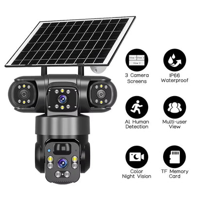 Buy Solar Security Camera Outdoor WiFi HD Waterproof CCTV UK in UK - High Quality Surveillance Cameras