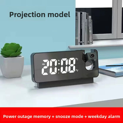 Rechargeable projection alarm clock