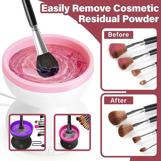 Electric Makeup Brush Cleaner Machine - Automatic USB Cosmetic Brush Cleaner - Cosmetic Tool Cleansers | Buy Online in UK