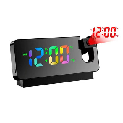 Rechargeable projection alarm clock