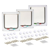 Pet Door Locking Small Medium Large Dog Cat Flap Magnetic White Frame 4 Way--21x20x6 - Door-Mounted Doors | Buy Online in UK